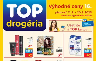 Akciový leták 11. 8. - 20. 8. 2025